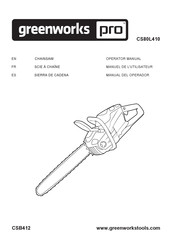 GreenWorks Pro CS80L410 Manuel De L'utilisateur