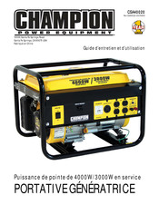 Champion Power Equipment CSA40020 Guide D'entretien Et D'utilisation