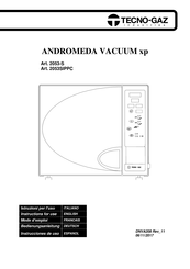 Tecno-gaz ANDROMEDA VACUUM xp Mode D'emploi