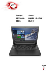 Lenovo IDEAPAD 110-17iKB Guide De L'utilisateur