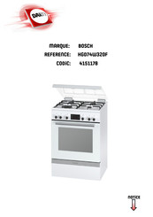 Bosch HGD74W320F Notice D'utilisation