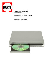 Proline DVD1260X Manuel D'utilisation