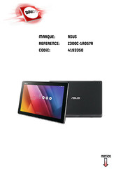 Asus ZenPad 10 Z300C-1A057A Manuel Électronique