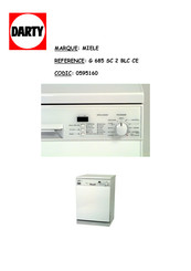 Miele Novotronic G 685 SC 2 BLC CE Mode D'emploi