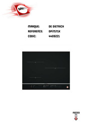 De Dietrich DPI7571X Guide D'utilisation