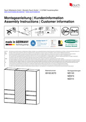 Rauch Yubari MD143 Instructions De Montage