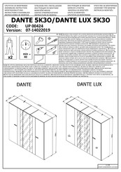 Dedeman DANTE 5K3O UP 00424 Instructions D'assemblage