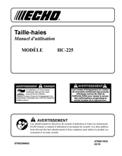 Echo HC-225 Manuel D'utilisation