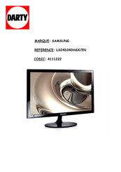 Samsung LS24D340HSX/EN Manuel De L'utilisateur