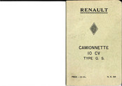 Renault O. S. Serie 1926 Notice