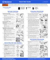 Westinghouse WGen11500TFc Guide De Démarrage Rapide