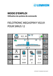 LEMKEN FIELDTRONIC MEGASPRAY V02.01 Mode D'emploi