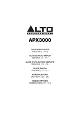 Alto Professional APX3000 Guide D'utilisation Simplifié