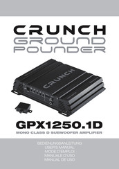 Crunch Ground Pounder GPX1250.1D Mode D'emploi