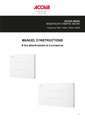 Acova Mara 2000W Manuel D'instructions