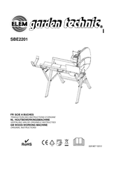 Elem Garden Technic SBE2201 Traduction Des Instructions D'origine