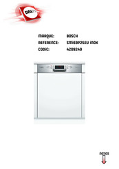 Bosch SMI69P25EU Mode D'emploi