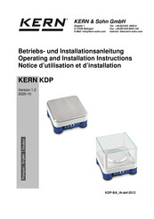 KERN TKDP 3000-2-A Notice D'utilisation Et D'installation