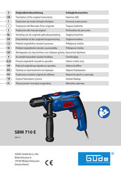 Güde SBM 710 E Traduction Du Mode D'emploi D'origine