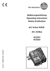 IFM Electronic AS-interface AS-i AirBox AC5251 Notice D'utilisation