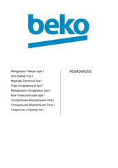 Beko RDSA240K20S Mode D'emploi