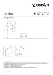 Duravit Ketho KT 7332 Instructions De Montage