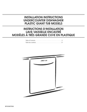 Amana ADB1600AWW3 Instructions D'installation