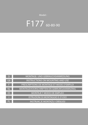 navod F177 80 Prescriptions De Montage Et Mode D'emploi