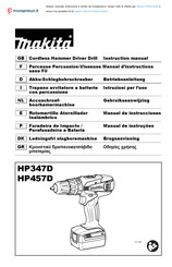 Makita HP347DWE Manuel D'instructions