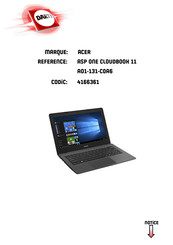 Acer Aspire One Cloudbook 11 AO1-131-C0A6 Notice D'utilisation