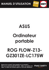 Asus ROG Flow Z13 GZ301ZE-LC175W Manuel D'utilisation