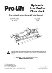 Pro-Lift PL2920 Instructions D'utilisation Et Manuel De Pièces