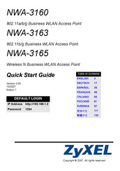 Zyxel NWA-3163 Guide Demarrage Rapide