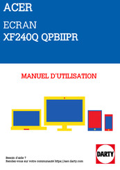 Acer XF240Q QPBIIPR Manuel D'utilisation