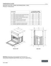 Maytag MOEC6030L Guide De Dimensions