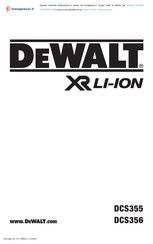 DeWalt DCS356P2-GB Traduction De La Notice D'instructions Originale