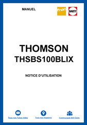 THOMSON THSBS100IX Manuel D'utilisation