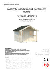 Palmako Playhouse EL16-1818 Manuel D'installation