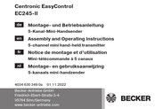 Becker Centronic EasyControl EC245-II Notice De Montage Et D'utilisation