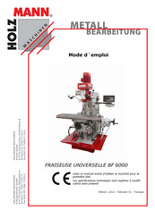 Holzmann BF 600D Mode D'emploi