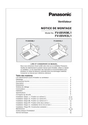 Panasonic FV-08VKML1 Notice De Montage