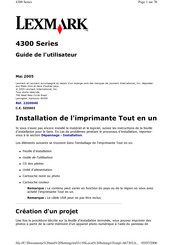 Lexmark 4300 Serie Guide De L'utilisateur