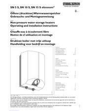 Stiebel Eltron SN 5 S Notice D'utilisation Et De Montage