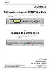 De Dietrich Thermique K Notice D'installation, De Mise En Service Et D'utilisation