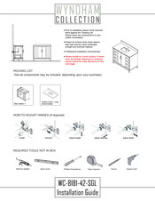 Wyndham Collection WC-8181-42-SGL Guide D'installation