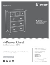 Sauder Shoal Creek 409714 Instructions D'assemblage