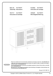 Walker Edison BU47WDRT Instructions De Montage