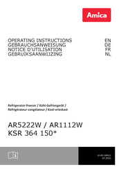 Amica KSR 364 150 Notice D'utilisation