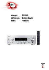 Pioneer SXN30S SILVER Mode D'emploi