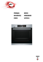 Bosch HRG636XS6 Notice D'utilisation